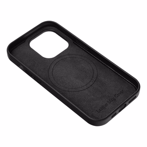 LEATHER MAG COVER ümbris jaoks IPHONE 16 Plus must