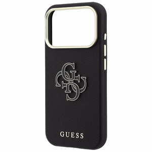 Guess Grained & Big Resin Logo ümbris iPhone 18 Pro Max / 17 Pro Max – must