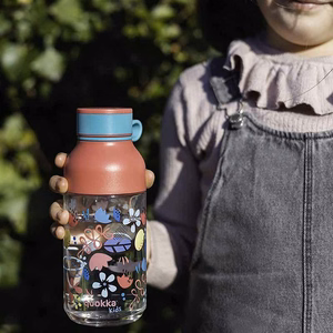 Quokka Ice Kids with Strap Ecozen veepudel, 430 ml, Flowers