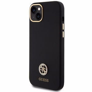 Guess Silicone Logo Strass 4G Ümbris jaoks iPhone 15 Plus / 14 Plus 6.7" - must