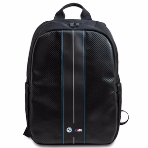 BMW Carbon & sinine Stripe backpack jaoks a 16" laptop - must