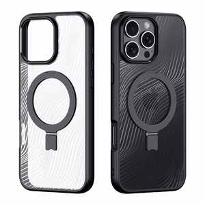 Чехол Dux Ducis Aimo Mag с MagSafe и подставкой для iPhone 16 Pro - черный