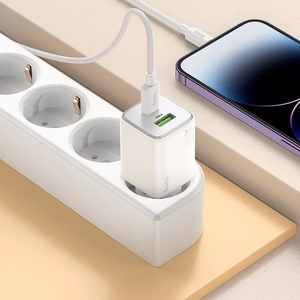 Phone Laadija Hoco USB A + USB C QC3.0 PD 3A 20W N41 valge