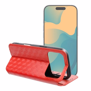 Flip case for iPhone 17 PRO MAX / 18 PRO MAX Cubic Book red