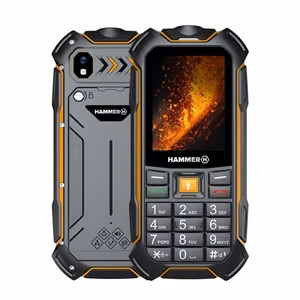 Hammer Boost 2 LTE – 2.4-tolline ekraan vastupidav nuputelefon, 64 MB RAM, 128 MB, Dual SIM, 3G, 2 MP kaamera, 3500 mAh, must