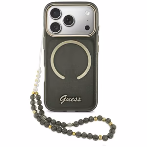 Guess IML Glitters Script Rihm MagSafe Ümbris for iPhone 17 Pro - must