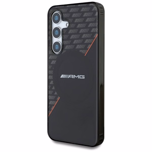 AMG Double Layer Rhombs MagSafe Ümbris jaoks Samsung Galaxy S25 - must/punane