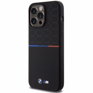 BMW M Silicone Pattern MagSafe чехол для iPhone 15 Pro Max - чёрный