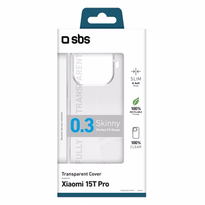 SBS Skinny kate Xiaomi 15T Pro jaoks, läbipaistev