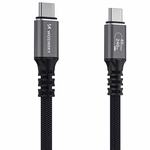 Wozinsky WPS-UY41S USB-C Thunderbolt 4 Kaabel 240W 1m 4K - must