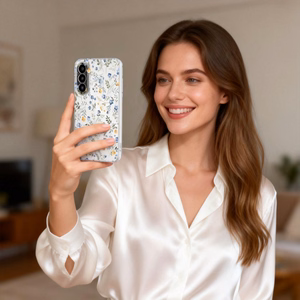 Tech-Protect FlexAir Чехол для Samsung Galaxy A27, прозрачный с цветочным узором
