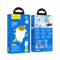 Phone Laadija Hoco USB A + USB C QC3.0 PD 3A 20W + Kaabel USB C to USB C N52 valge