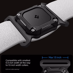 Spigen Tough Armor Pet Collar AirTag 1/2 Ümbris - Must