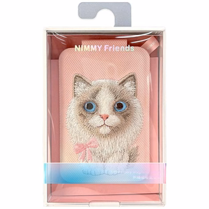 Nimmy New Big-Eye Cute Pets 2.0 Cat MagSafe magnetiline telefoni kaarditasku koos toega – roosa