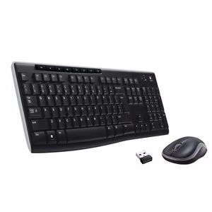 Juhtmevaba set klaviatuur QWERTY + hiir Logitech MK270 must