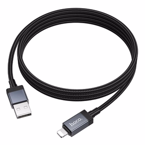 Cable USB A to Lightning Hoco 2,4A with display 1 m X118 black