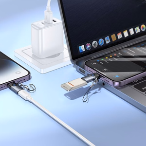 Adapter OTG Lightning to USB C Hoco 2A UA46A gray