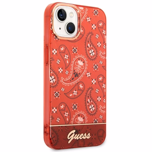 Guess GUHCP14MHGBNHR iPhone 14 Plus 6.7" красный/красный жёсткий чехол Bandana Paisley