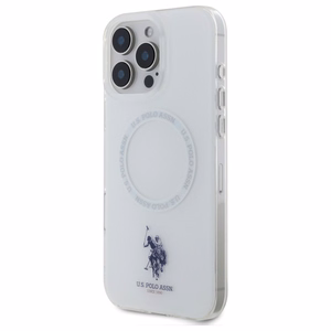 US Polo IML Ring MagSafe iPhone 16 Pro Ümbris - valge