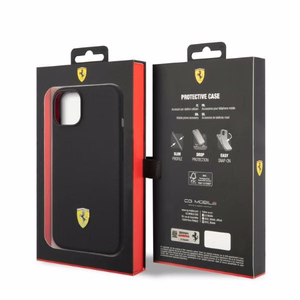 Ferrari FEHMSIP14SBK iPhone 14 6.1" must/must hardcase Silicone Metal Logo Magsafe