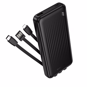 Borofone Power Bank 10000mAh BJ79 Clever - USB - with Type C and Lightning cables black