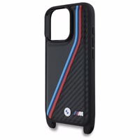 BMW M Edition Carbon Tricolor Lines & Strap Ümbris jaoks iPhone 16 Pro Max - must