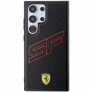 Ferrari Big SF Perforated ümbris jaoks Samsung Galaxy S24 Ultra - must