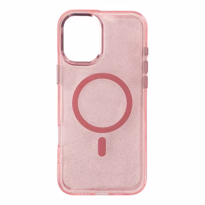 Glitter Ümbris MagSafe Compatible jaoks iPhone 17 - Roosa
