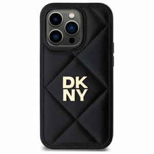 DKNY Quilted Stack Logo iPhone 14 Pro Ümbris - Must