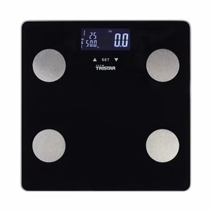 Tristar WG-2442 – kehakaal KMI mõõtmisega, 150 kg, 100 g samm, värv: must