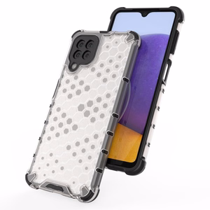 Honeycomb Case kaitsekate TPU kaitserauaga Samsung Galaxy A22 4G läbipaistev