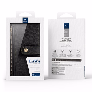 Кожаный чехол Dux Ducis Lawa для iPhone 15 Pro Max - чёрный