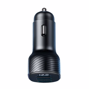 Joyroom JR-CCD03 3.4A автомобильное зарядное устройство с дисплеем 3x USB-A - чёрный