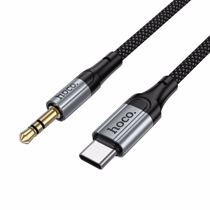 Cable AUX Jack 3,5 mm to USB C Hoco 1,5 m UPA33B black
