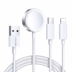 Joyroom S-IW008 3-in-1 kaabel magnetic laadija USB-A - Lightning/USB-C 1.2m - valge