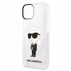 Karl Lagerfeld Ikonik Karl ümbris jaoks iPhone 14 Plus - läbipaistev