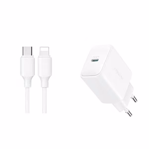 Laadija Joyroom JR-TCF20 20W USB-C + USB-C to Lightning kaabel 1.0m valge