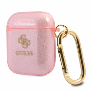 Guess GUA2UCG4GP AirPodsi ümbris roosa/roosa Glitter Collection