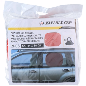 Dunlop auto küljeakende päikesevarjud, 36 × 44 cm, 2 tk, punased