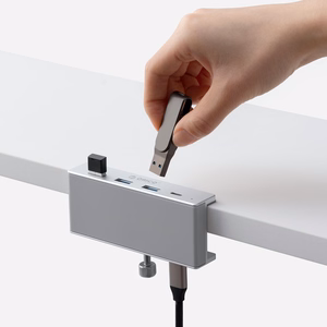 Orico MH4PC jaotur klamberkinnitusega USB-C / 3x USB-A 3.0 + 1x USB-C 3.0 - hõbedane