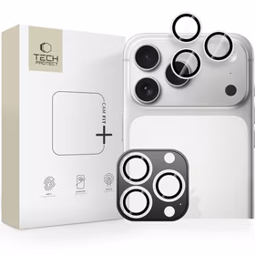 Tech-Protect Camring Fit+ Camera Cover jaoks iPhone 14 Pro / Max / 15 Pro / Max / 16 Pro / Max / 17 Pro / Max - Silver