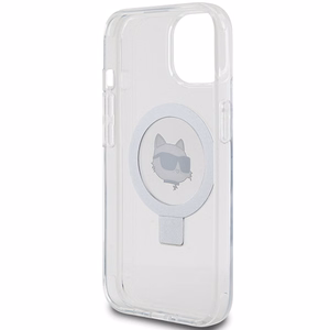 Karl Lagerfeld KLHMP15SHMRSCHH iPhone 15 6.1" valge/valge hardcase Ring Stand Choupette Head MagSafe