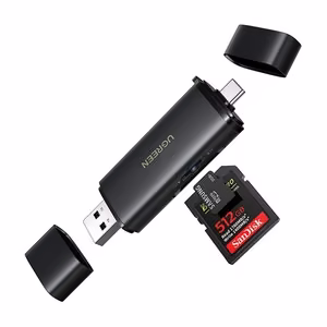 Ugreen 65024 2in1 USB-C / USB-A SD 4.0 UHS-II kaardilugeja - must