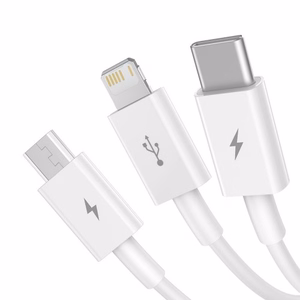USB kaabel Baseus 3in1 Superior valge 150cm (kuni 3.5A)