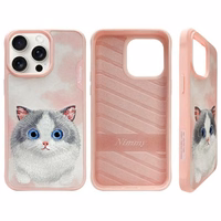NIMMY ümbris BIG EYED PET 2.0 Cat jaoks IPHONE 15 Pro Max roosa