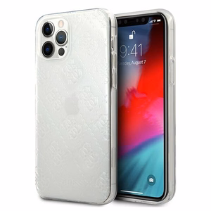 Guess GUHCP12L3D4GTR iPhone 12 Pro Max 6.7" läbipaistev kõvakott 4G 3D mustriga kollektsioon
