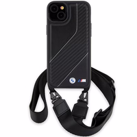 BMW M Edition Carbon Stripe & Strap ümbris jaoks iPhone 15 Plus / 14 Plus - must