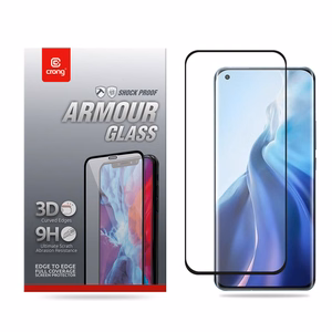 Crong 3D Armor Glass Full Glue 9H karastatud ekraanikaitseklaas seadmele Xiaomi Mi 11, paigaldusraamiga