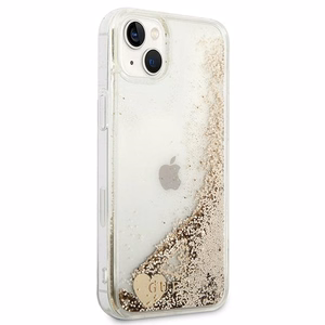 Guess GUOHCP14MGLHFLGO iPhone 14 Plus 6.7 "kuldne / kuldne hardcase Glitter Charms