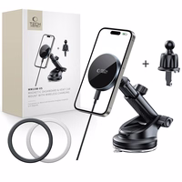 Tech-Protect mm15W-V5 Magnetic MagSafe Car Hoidja jaoks Cockpit/Windshield/Air Vent - Must